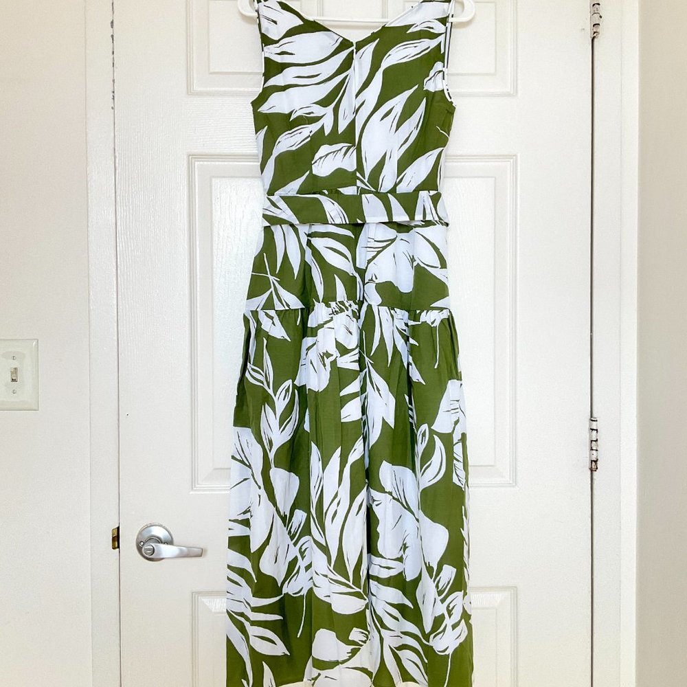 NEW Ann Taylor Palm Belted Flare Dress - Picture 5 of 8